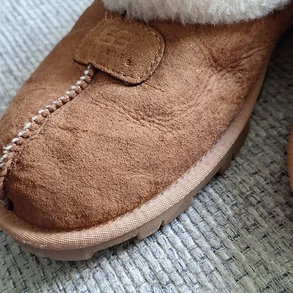 Uggs coquett sheepskin slippers womens sz 11 - Picture 3 of 6